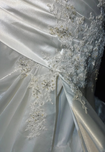 Unique Wedding Dresses Mermaid Spaghetti Strap ivory With Ruffled Appliqued Long Bridal Gown N3631