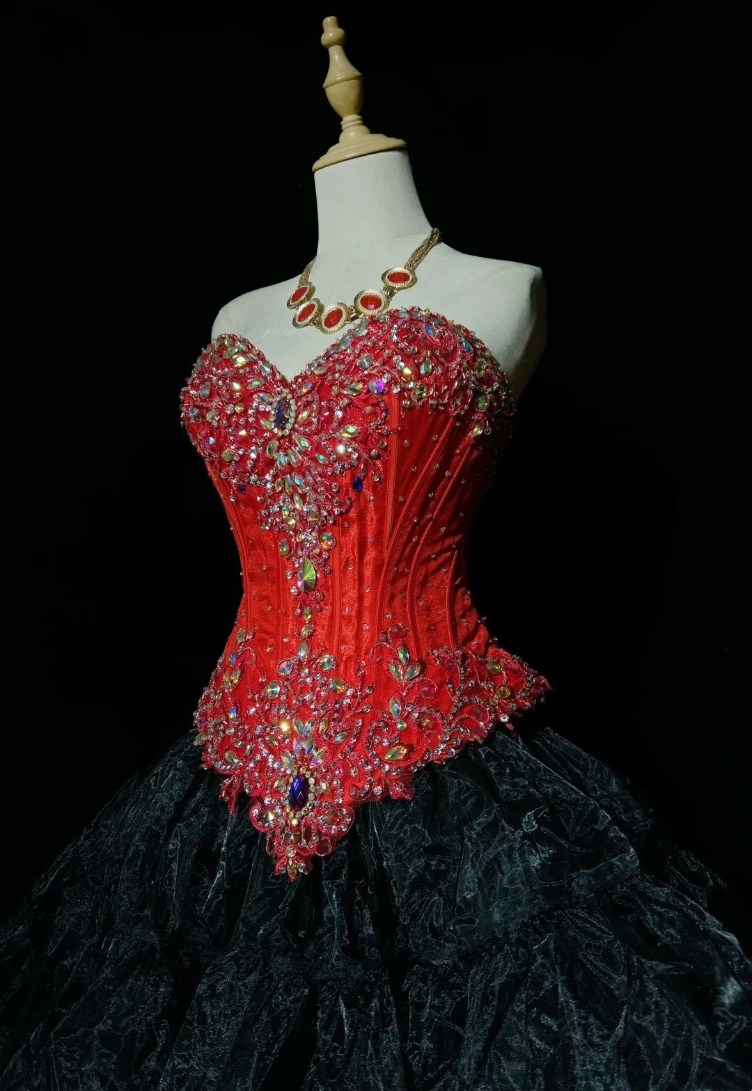 Vintage Hoco Dress Ball Gown Sweetheart Red Tulle Short Homecoming Party Dress RC0094