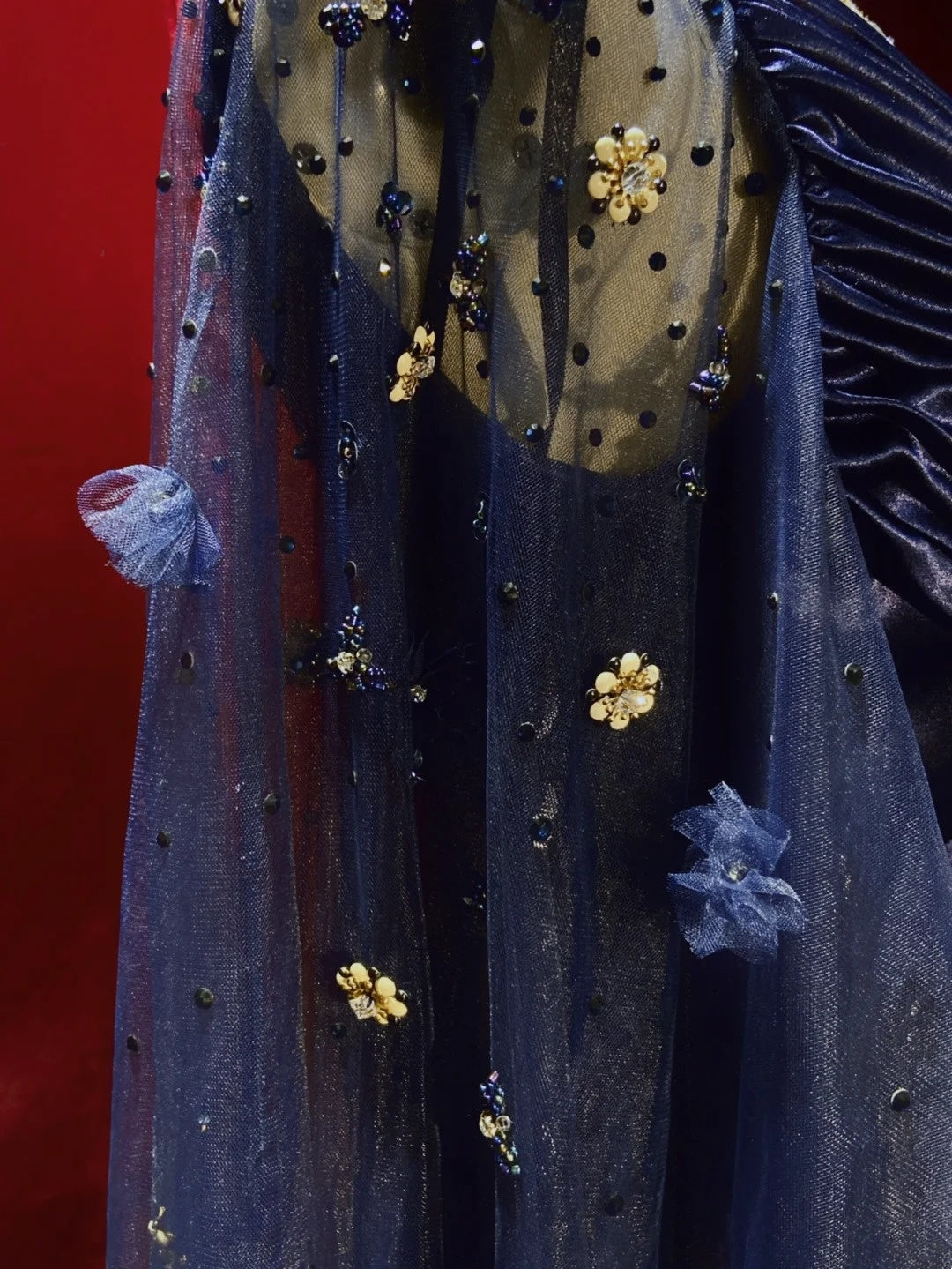 Vintage Prom Dresses Inspo A Line Empire V Neck Navy Blue Satin 90s With Sleeves Formal Gowns N3314