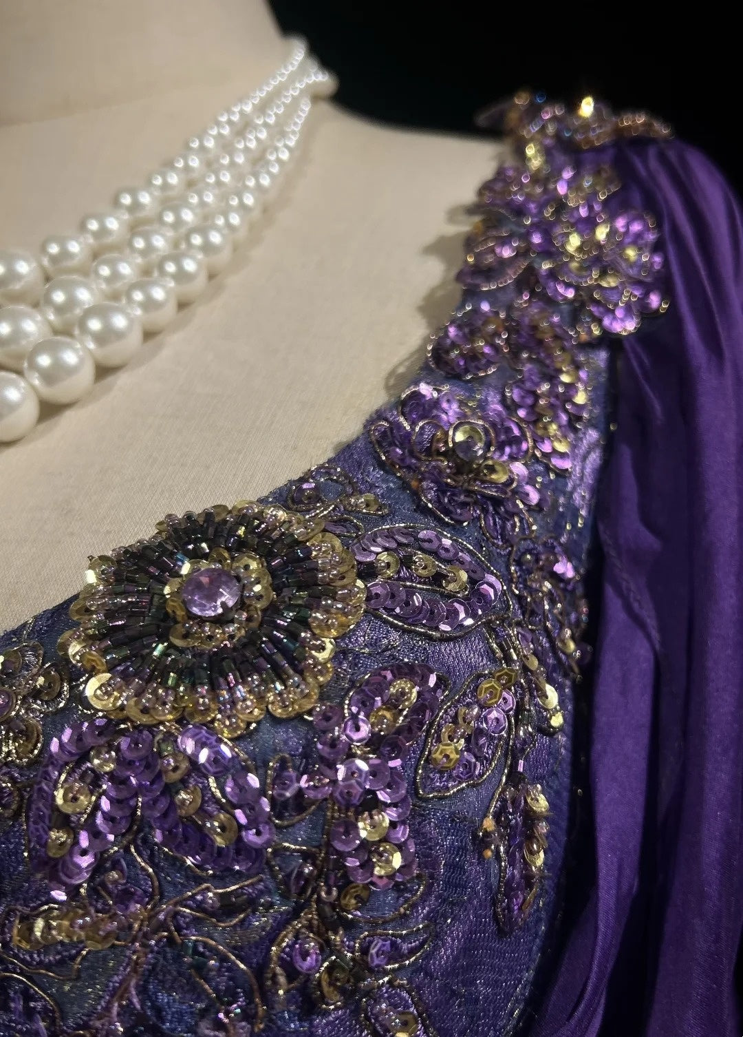 Purple Prom Dress Inspo Mermaid Square Neck Chiffon With Gold Beaded Birthday Outfits Formal Party Gown RC0129