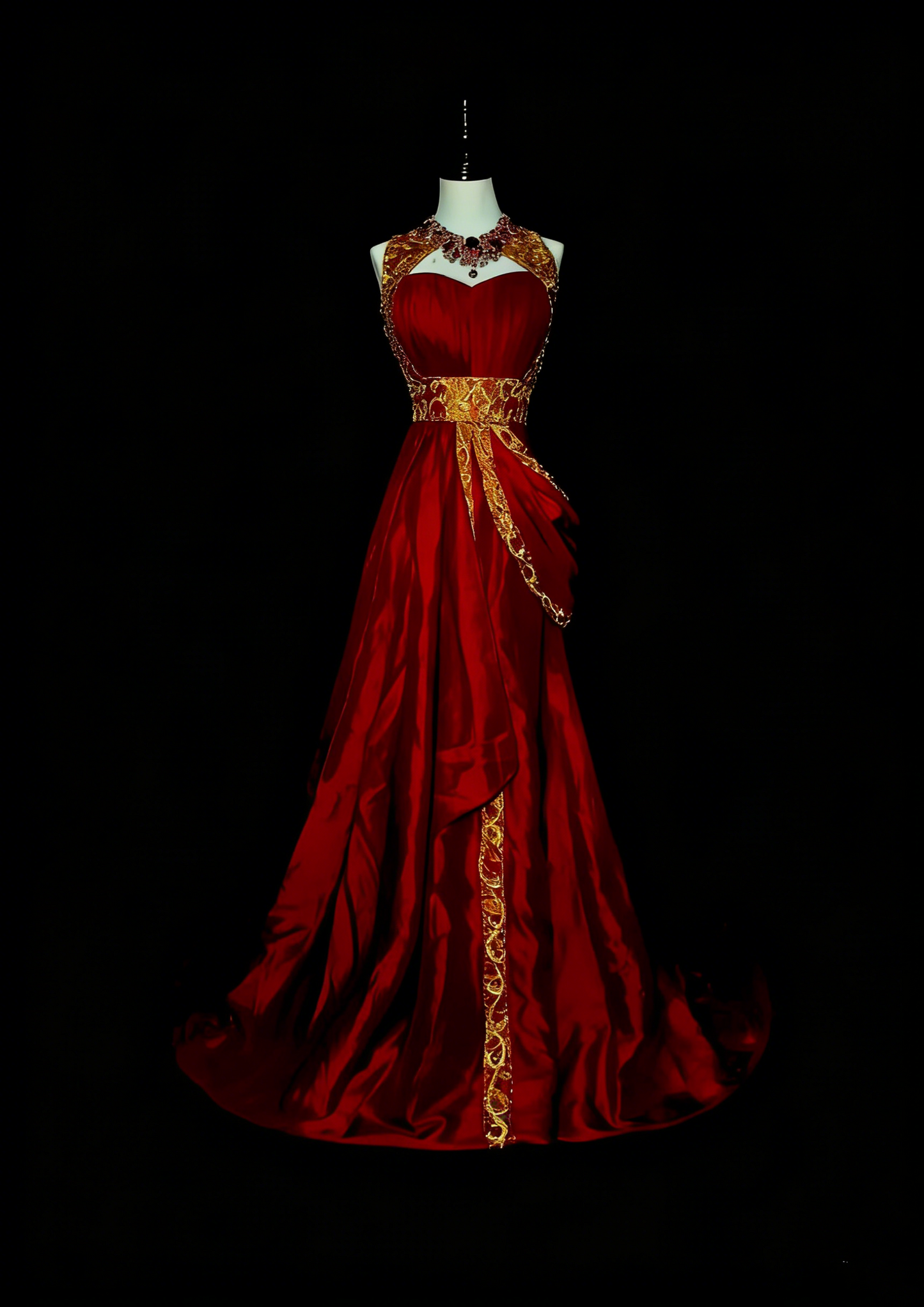 Modest A line Scoop Burgundy With Gold Apppliques Sleeveless Senior Prom Dresses High School Long Formal Dress N1369