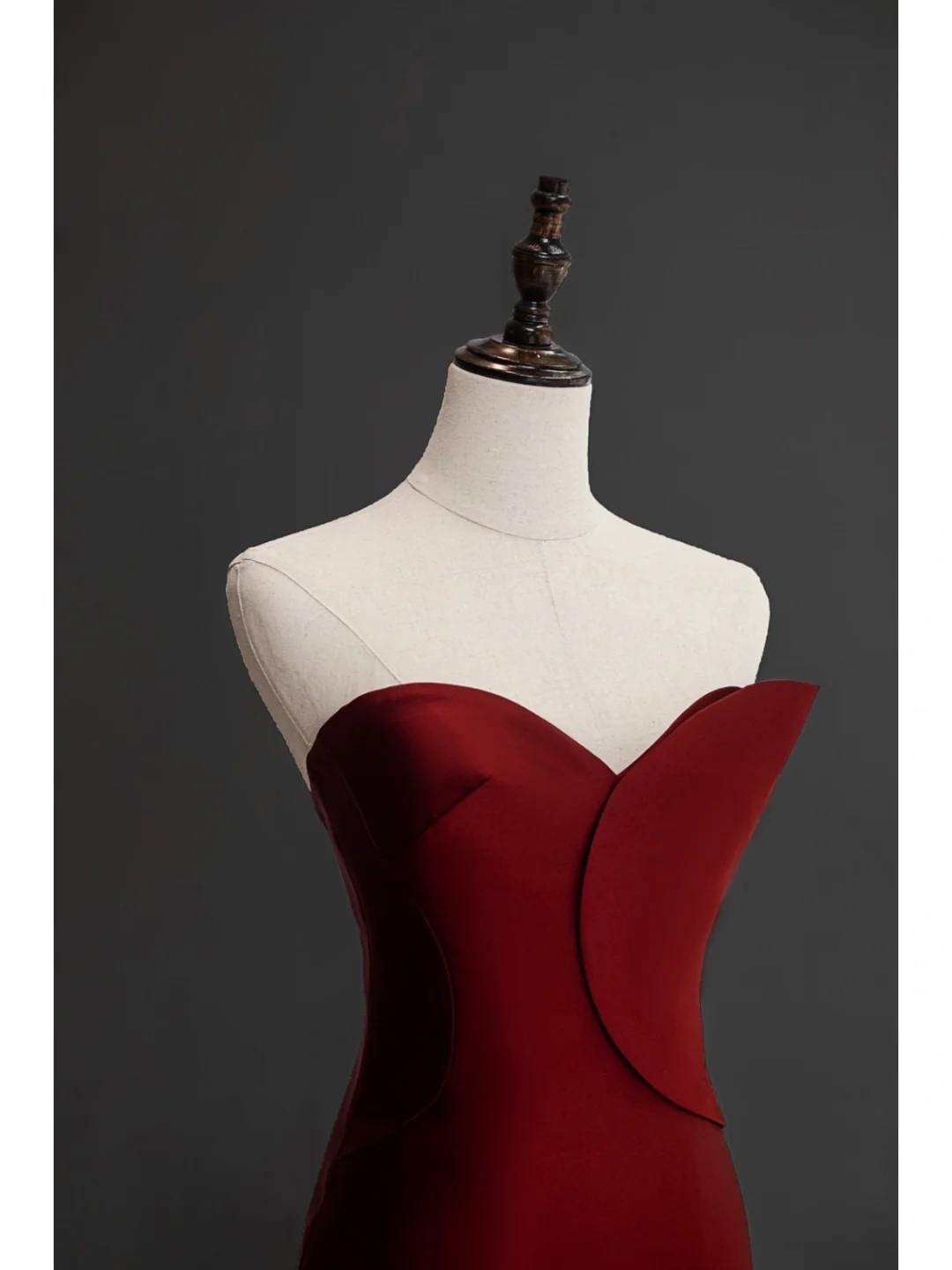 Vintage Mermaid Sweetheart Neck Burgundy Red Tulle Sleeveless Long Prom Dresses Prom Gowns A011