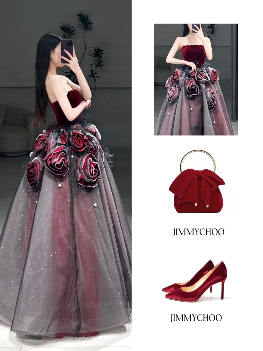 Sweet Strapless Ball Gown Floral Tulle Long Quinceanera Dress Gorgeous Quinceanera Dresses Sweet 15 16 Dress A102