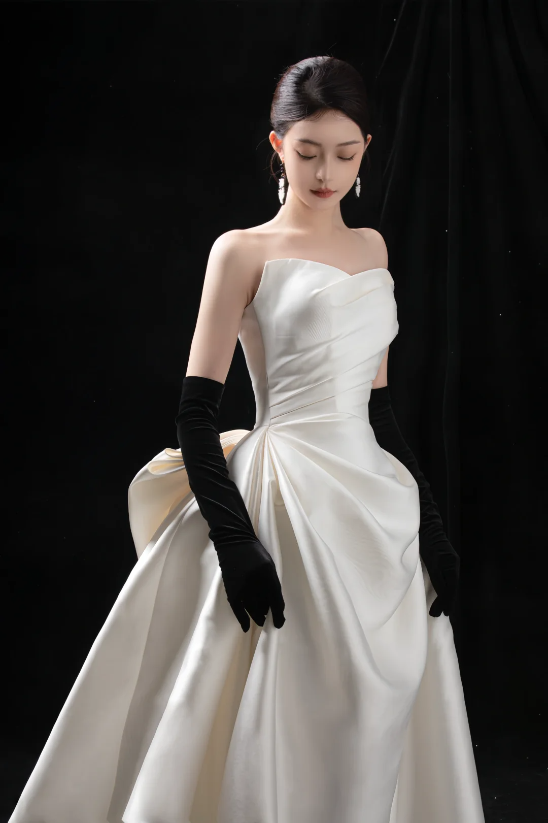 Elegant Mermaid Sweetheart Satin White Long Wedding Dress Beautiful Formal Cute Wedding Dresses A122