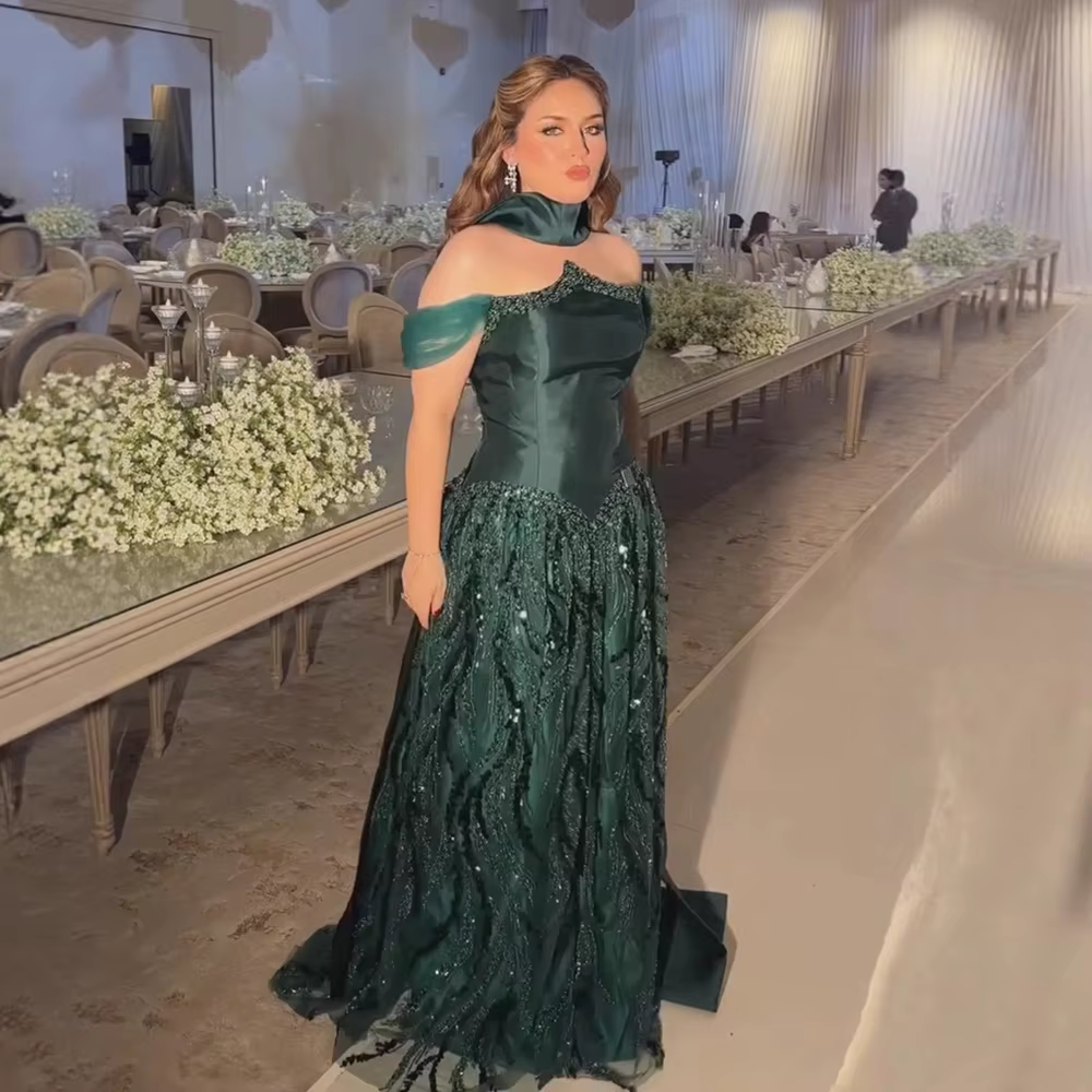 Customized Special Occasion Dress Long Sequins Prom Dresses Luxury Dress Sharon Happy Evening Dresses A1049