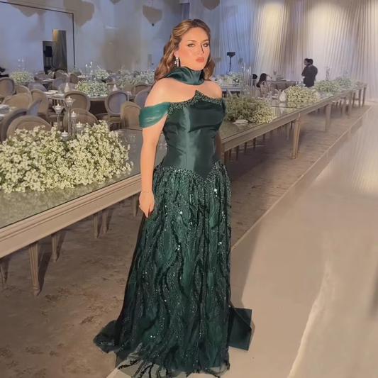 Customized Special Occasion Dress Long Sequins Prom Dresses Luxury Dress Sharon Happy Evening Dresses A1049