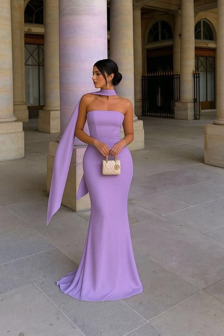 Classy Mermaid Strapless Slim Yellow With Scarf Long Formal Fancy Prom Evening Dresses Dinner Outfits Classy Party Gown AB2052