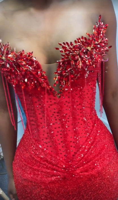 Elegant Mermaid Sweetheart Sequin With Beadings Long Formal Prom Evening Dress Dinner Outfits Party Gowns AB2082