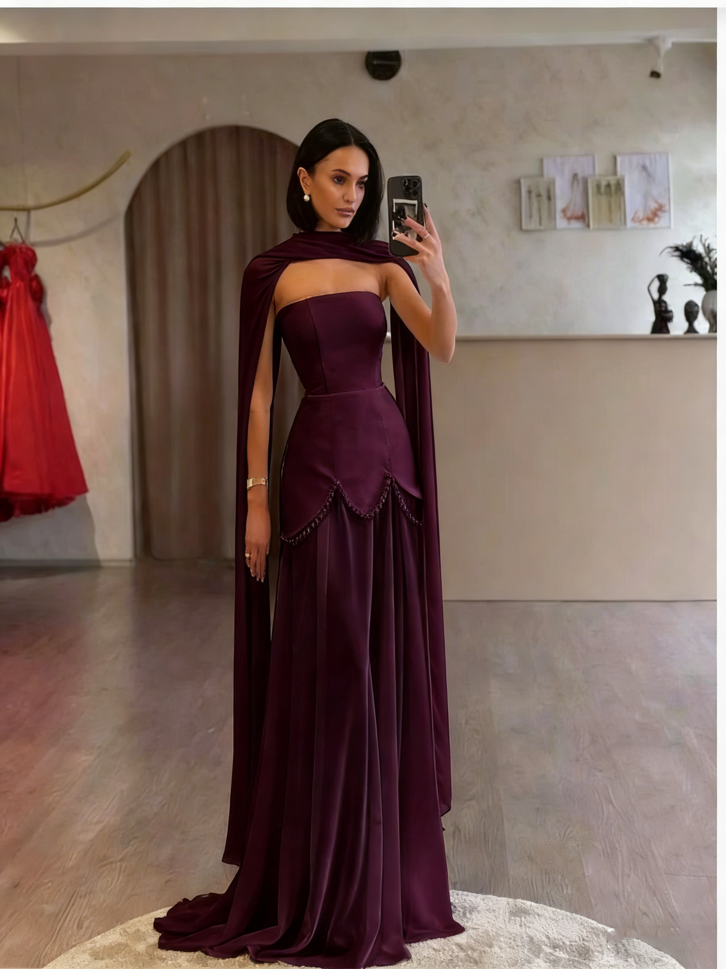 Attractive Yellow Prom Dresses Sheath Evening Gowns With Pearls Satin Formal Party Gowns AB400