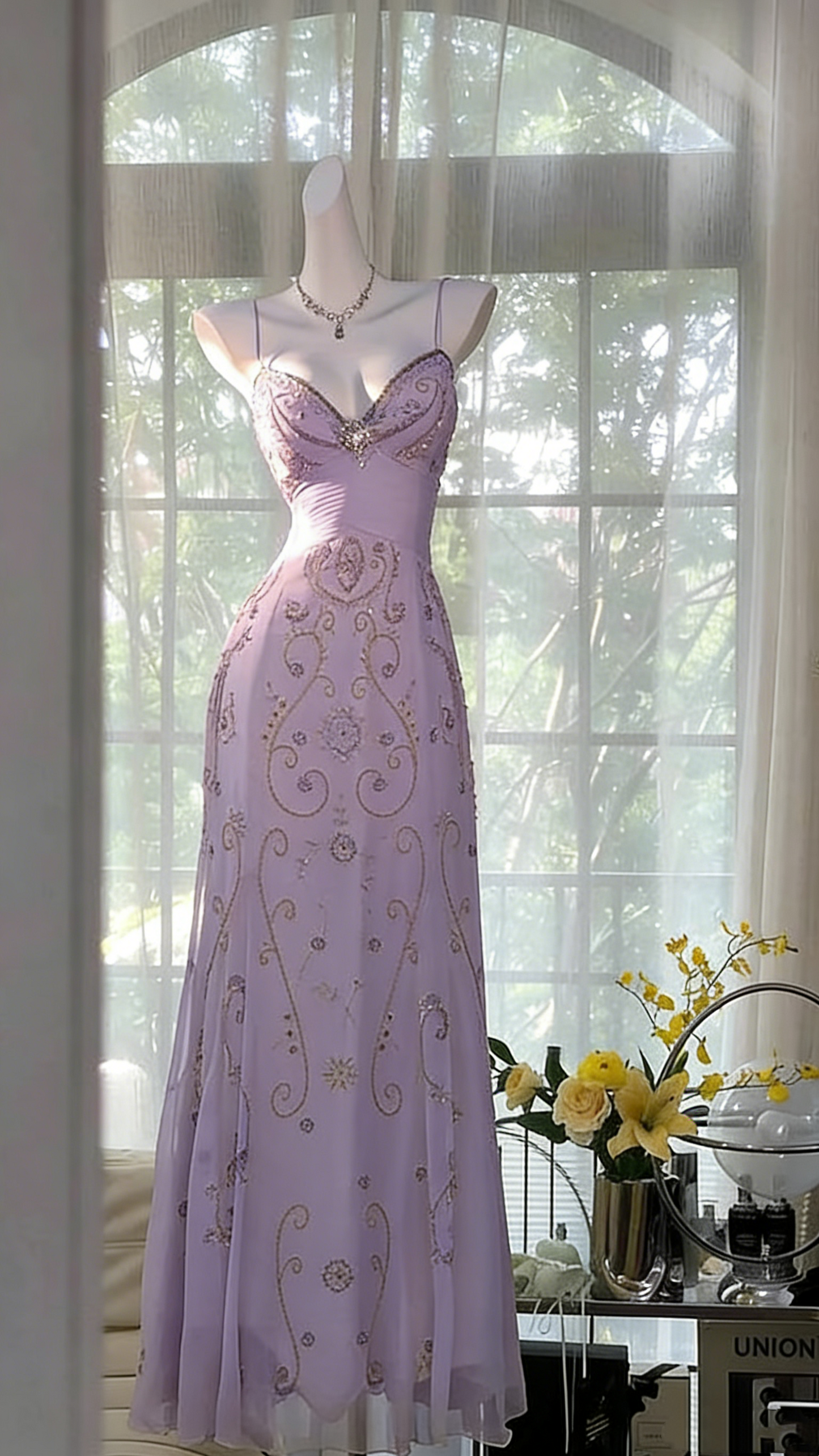 Unique Yellow Prom Dresses Long Beaded Open Back Prom Outfit Vestidos De Dia AB517