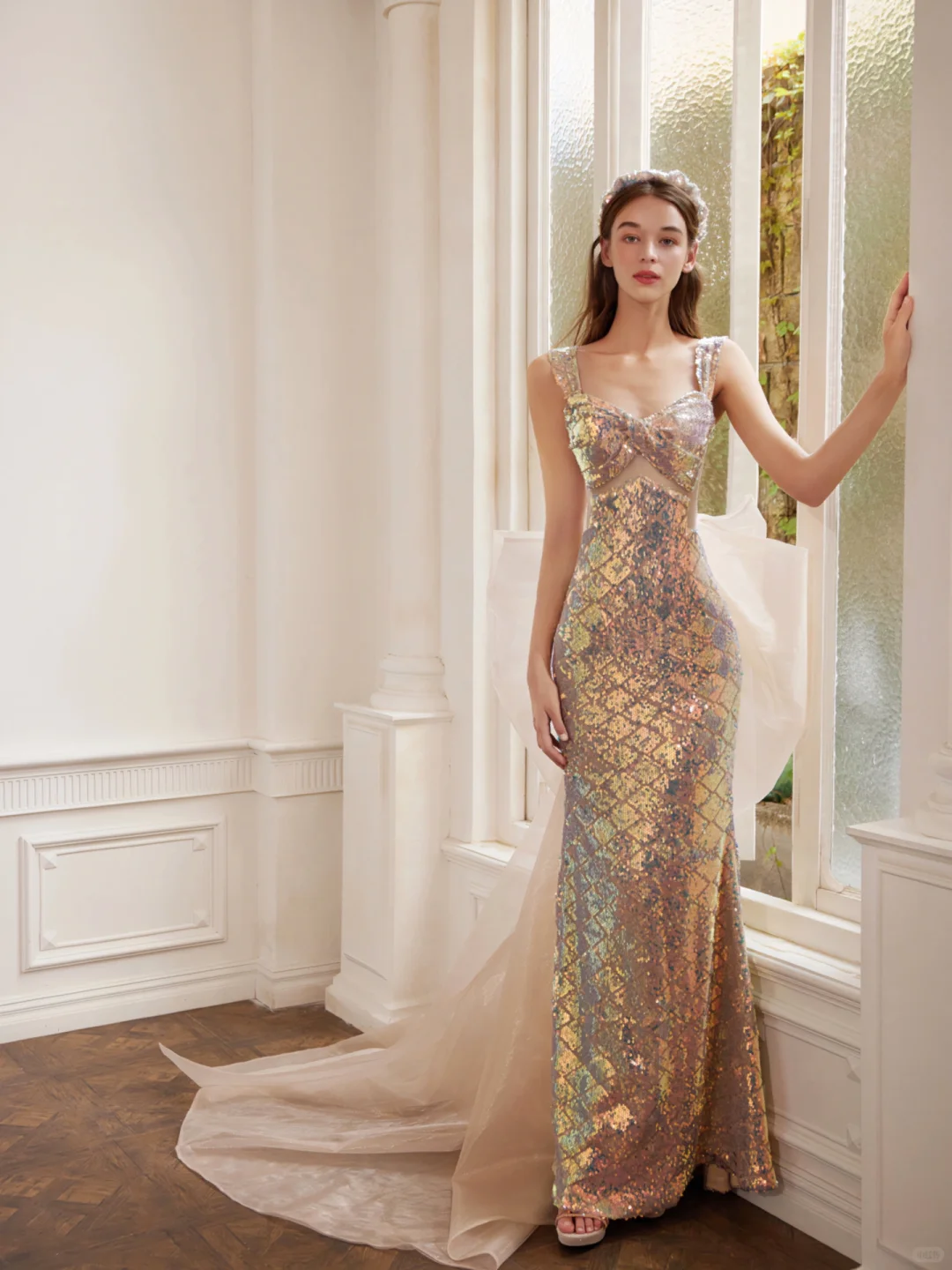 Vintage Mermaid Sweetheart With Straps Sequin Prom Dresses For Teens Formal Dress Party Outfits Prom Gowns AB1011