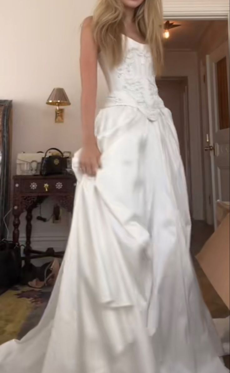 Timeless A Line Lace Up Back Strapless Wedding Dresses simple Bridal Gowns long Beautiful Bridal Gown AB939