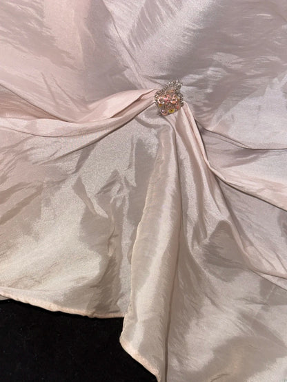 Princess Ball Gown Spaghetti Strap Blush Pink With Beading Sweet 16 Dresses Quinceanera Dress RB3344