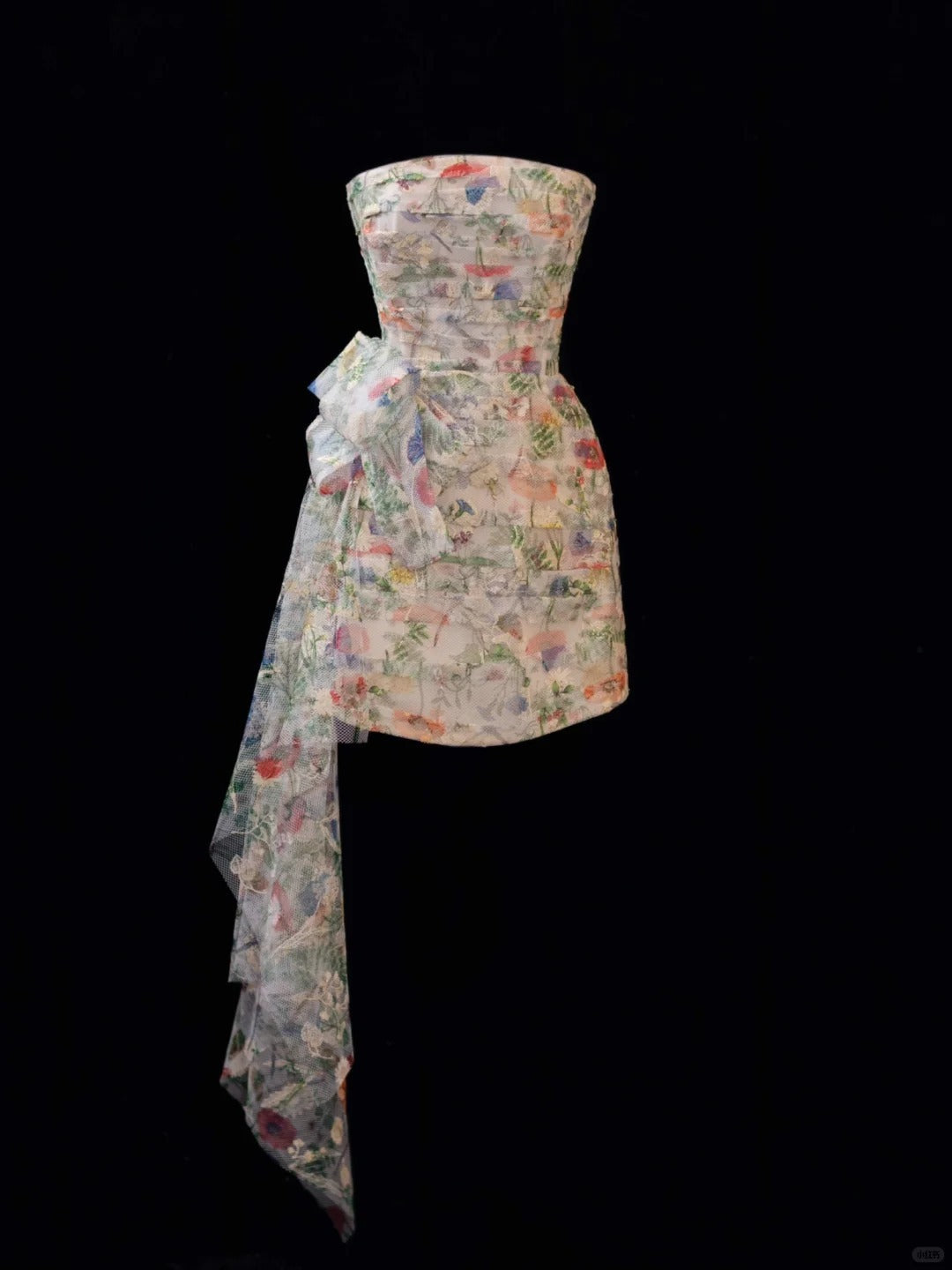Aesthetic Short Prom Dress Floral 16th Birthday Dress Homecoming Dresses Cocktail Gown SA002