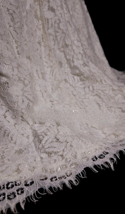 Vintage Wedding Dress Mermaid Strapless Lace White Bridal Gown for Big Day RB9813