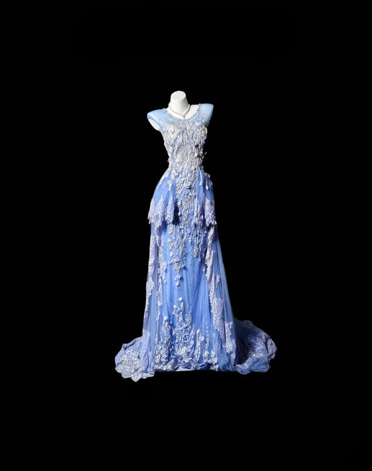 Vintage Prom Dresses A line Scoop Lavender Tulle With Appliqued 1950s Retro Classy Party Formal Outfits RB6356