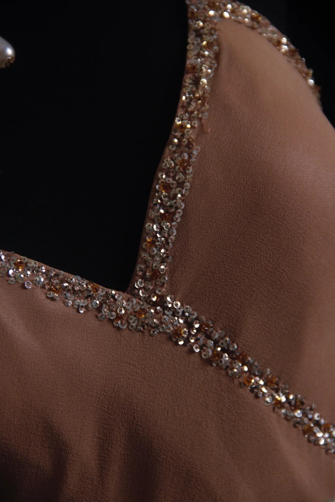 Unique Mermaid Halter Brown Chiffon 90s With Beads Floor Length Evening For Women Party Dresses Long Formal Prom Dresses 21st Birthday Gowns AS005