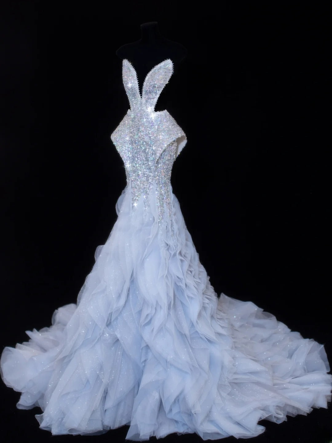 Sequin Prom Dress Aesthetic Mermaid Strapless With Pleated Style Impress Tulle Long Prom Dresses Party Formal Gowns SA006