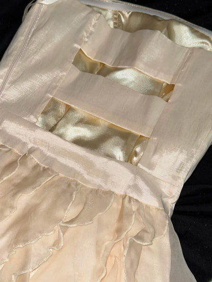 Modest Sheath Strapless Light Champagne Graduation Dresses Short High School For 8th Grade Senior Inspo Homecoming Gown RB3349