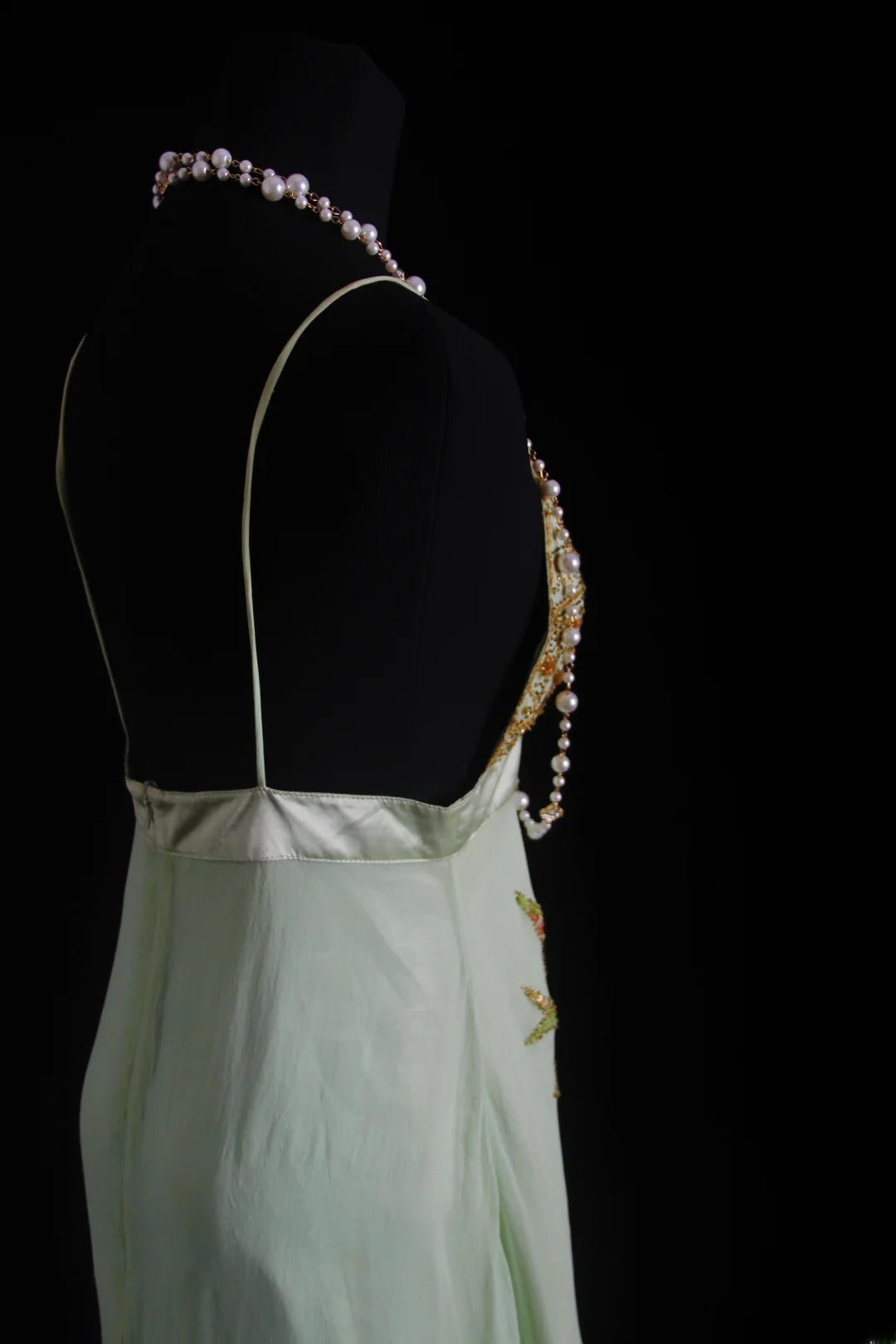 Retro High Low Spaghetti Strap 90s With Beads Tea Length For Women Party Dresses Long Formal Prom Dress 20th Birthday Gowns AS008