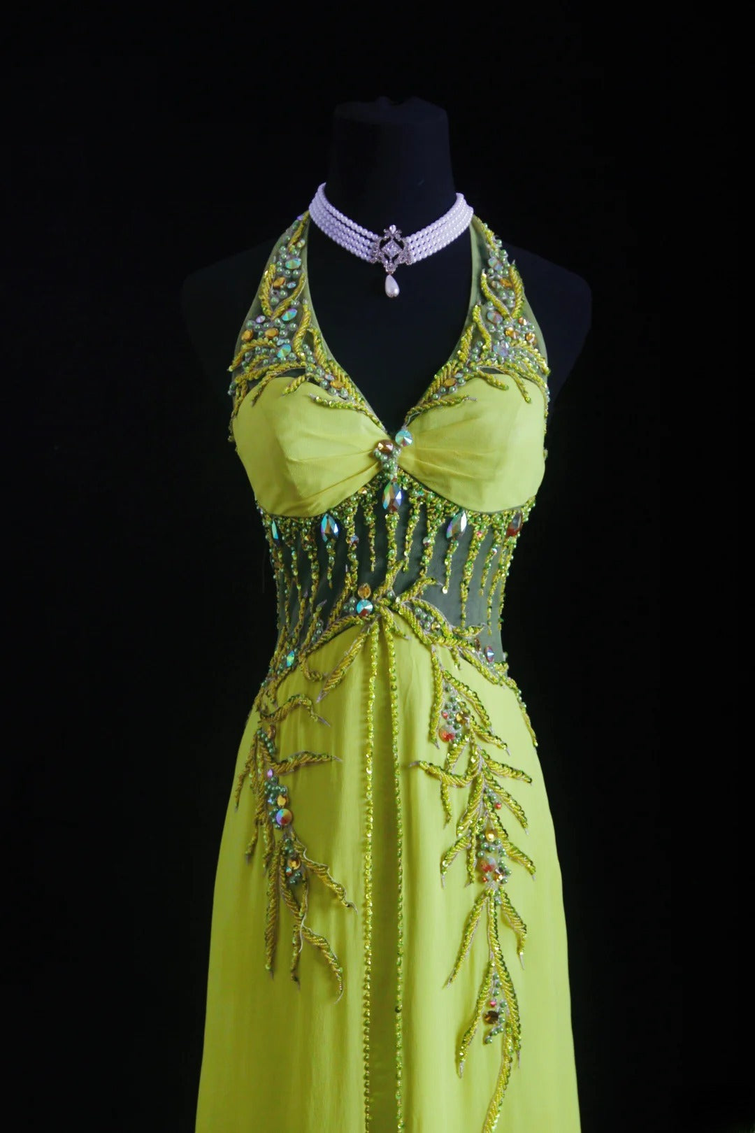 Glitter A line Halter Bud Green Chiffon Silver Beads For Women Party Dresses Long Formal Prom Dress 18th Birthday Gown AS009