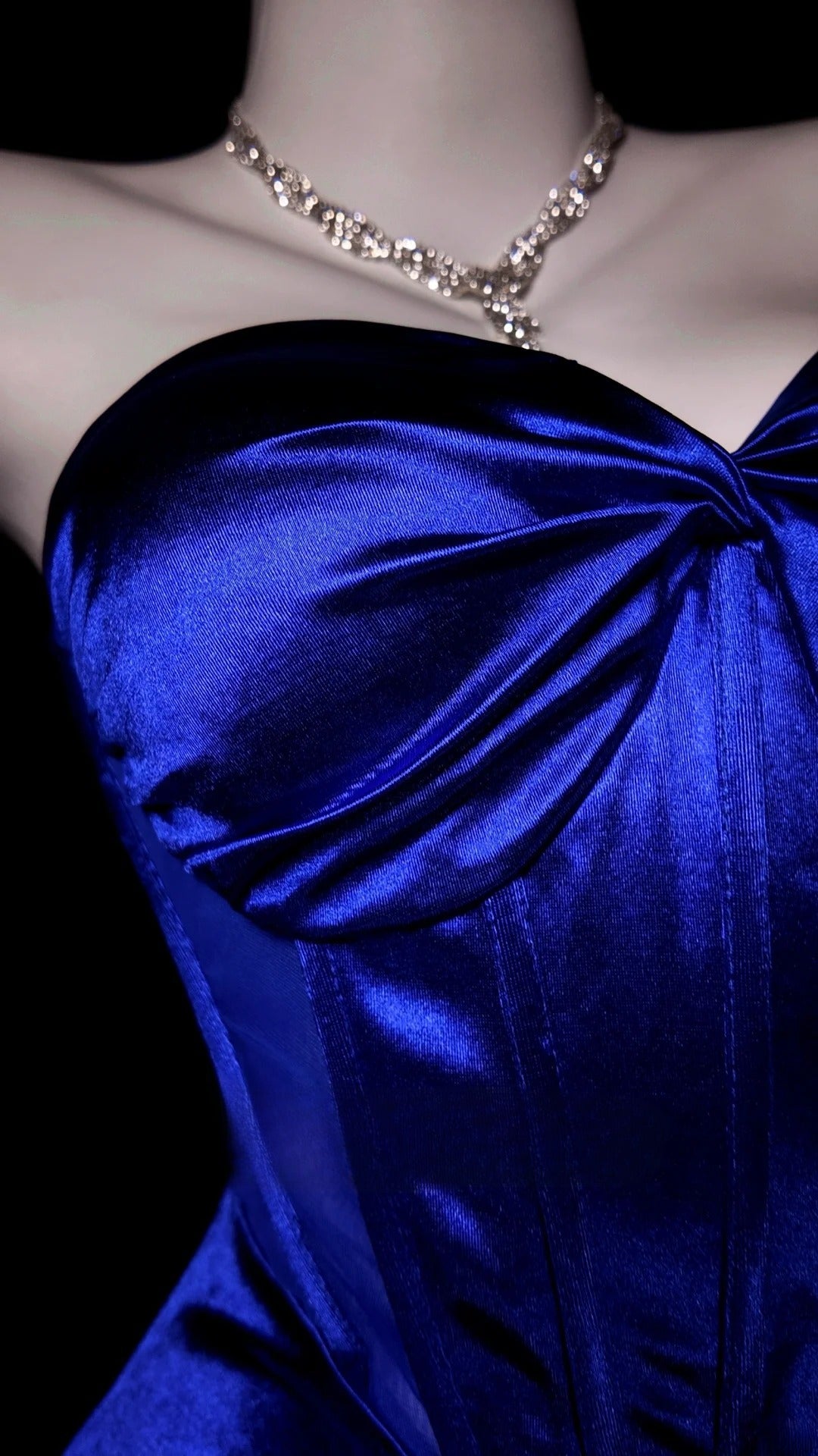 Royal Blue Prom Dress Mermaid Sweetheart Satin Modest Floor Length Formal Party Gown RB9817
