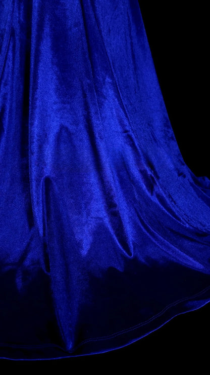 Royal Blue Prom Dress Mermaid Sweetheart Satin Modest Floor Length Formal Party Gown RB9817