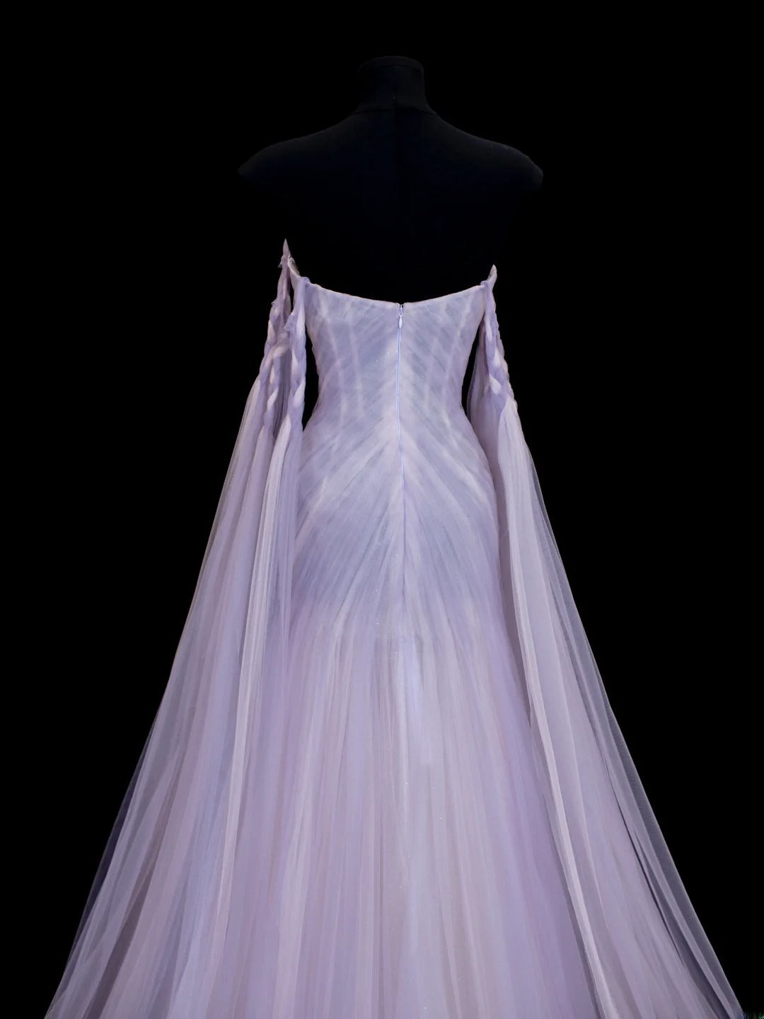 Modest Prom Dress Aesthetic Mermaid Off The Shoulder Lilac Tulle With Cape Style Impress Long Prom Dresses Party Formal Gowns SA010