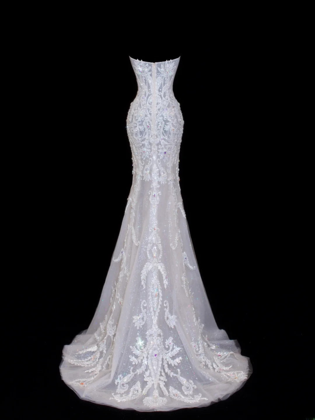 Wedding Gowns Dresses Elegant Modest for Bride Mermaid Strapless With Long Sleeves Lace Petite/Plus Size Bridal Gowns For Women SA012