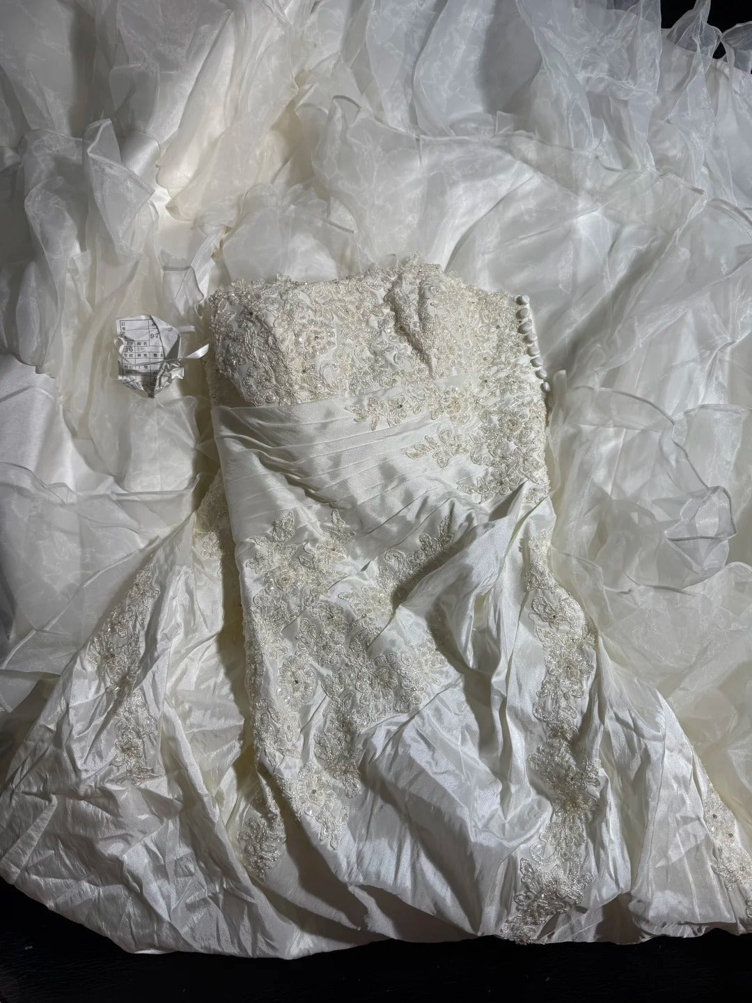Wedding Dresses Strapless Drop Waist 1950s 1940s Mermaid Strapless Lace With Appliques White Petite/Plus Size Bridal Gown For Women AS014