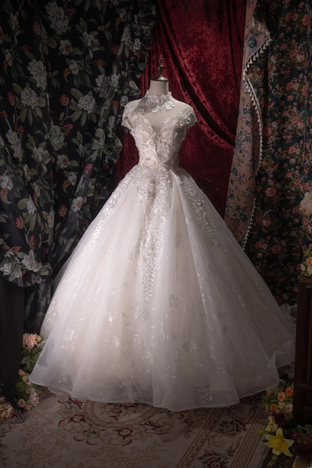 Vintage 80s Mermaid Sweethart High Neck Lace Tulle White With Appliques Cap Sleeves Brides Gown Bridal Dress Wedding Dresses RB8039