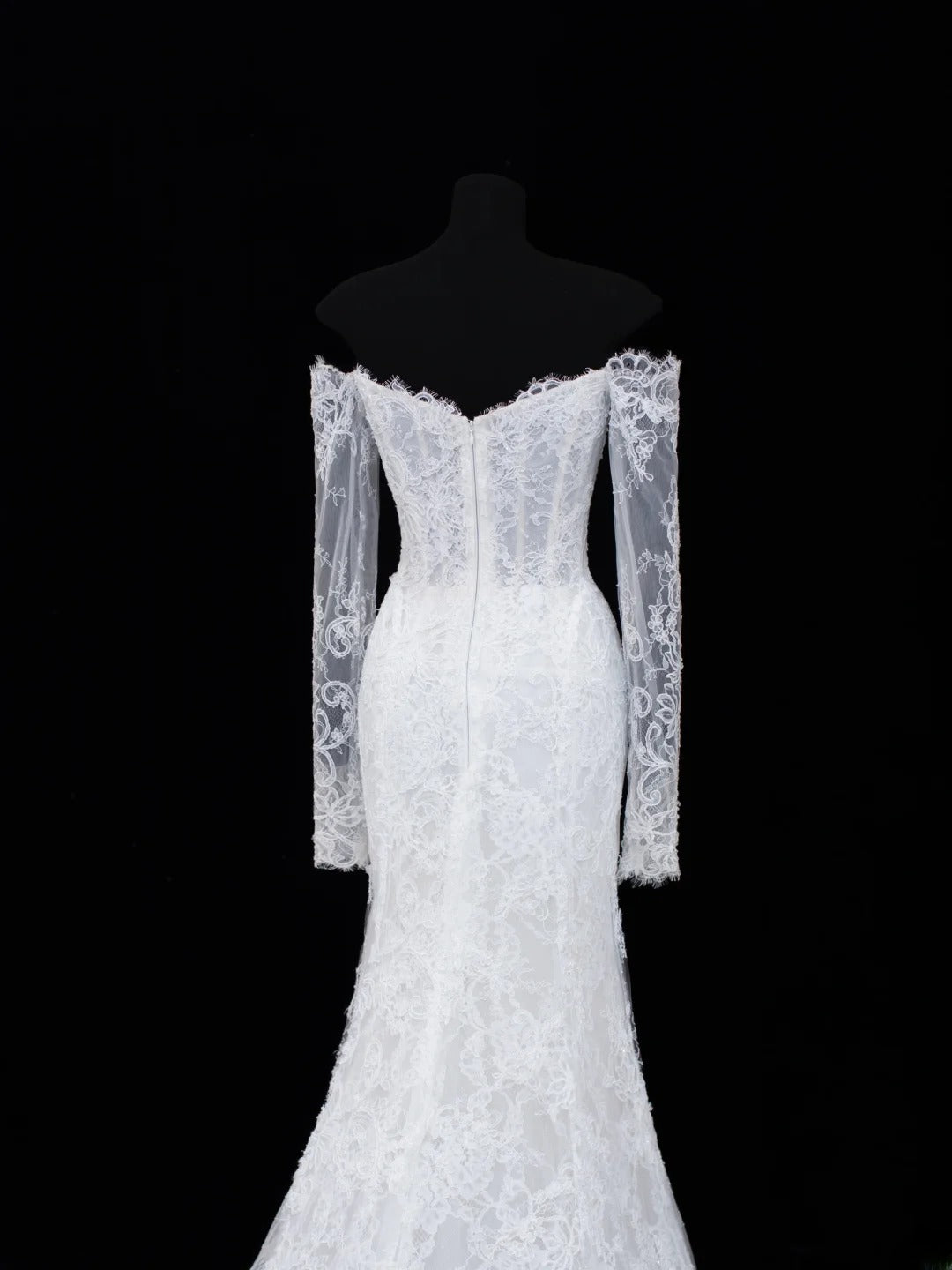 Wedding Gowns Dresses Elegant Modest for Bride Mermaid Off The Shoulder With Long Sleeves Lace Petite/Plus Size Bridal Gowns For Women SA015