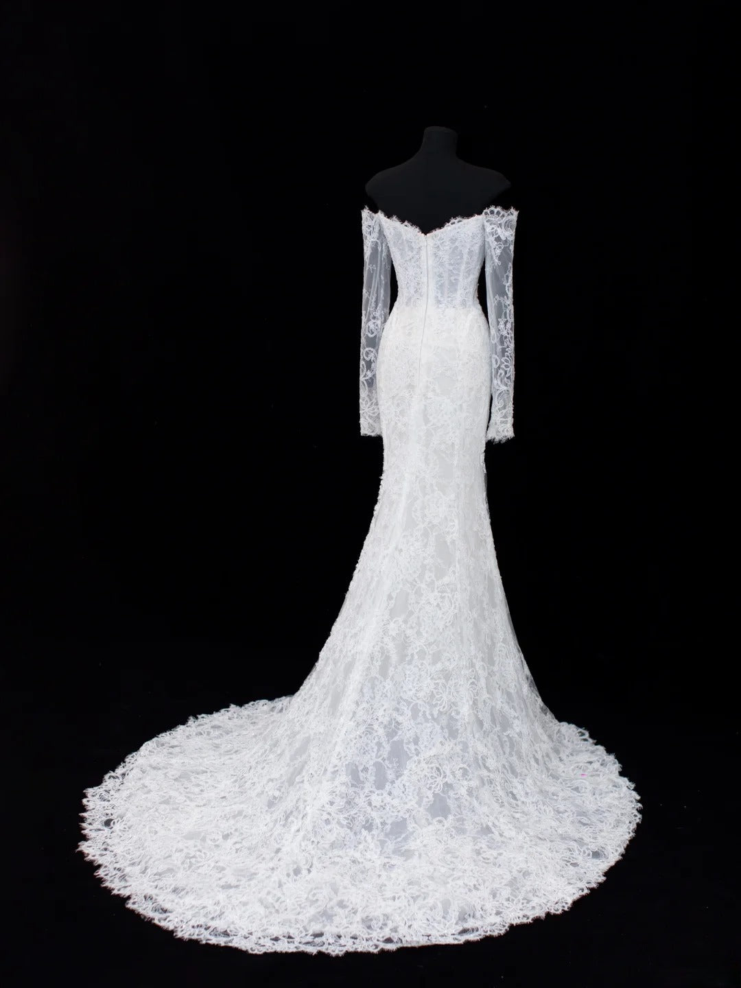 Wedding Gowns Dresses Elegant Modest for Bride Mermaid Off The Shoulder With Long Sleeves Lace Petite/Plus Size Bridal Gowns For Women SA015