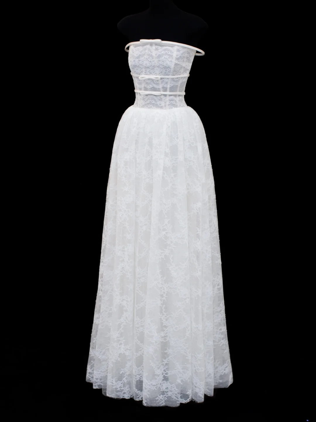 Princess Wedding Gowns Dresses Elegant Modest for Bride A Line Strapless Lace White Petite/Plus Size Bridal Gowns For Women SA017