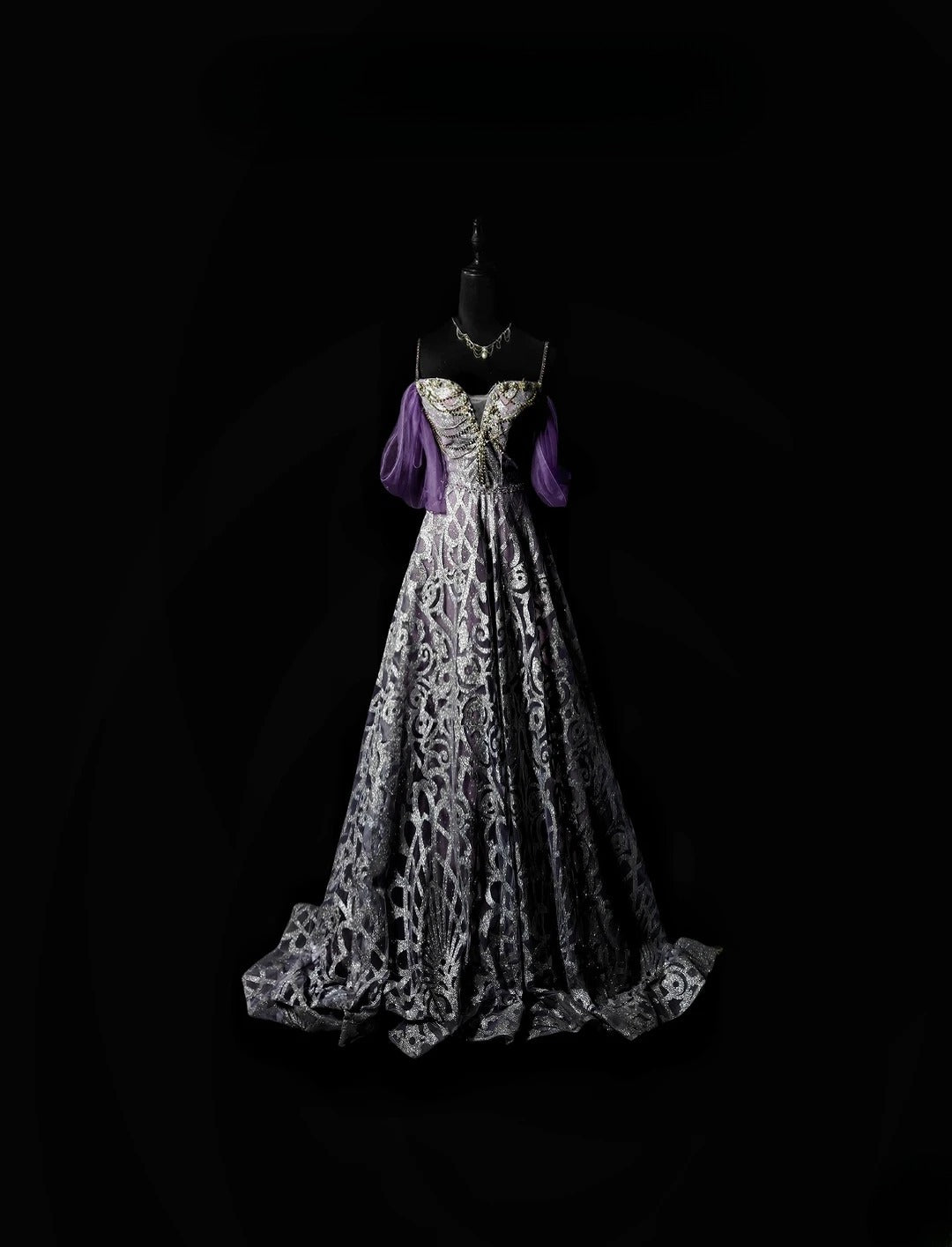 Vintage Prom Dresses A line Spaghetti Strap Purple Sequin 1950s Retro Classy Party Formal Outfits RB6368