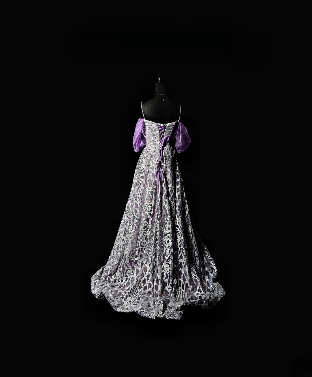 Vintage Prom Dresses A line Spaghetti Strap Purple Sequin 1950s Retro Classy Party Formal Outfits RB6368