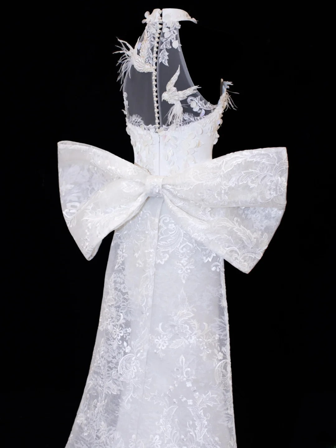 Princess Wedding Gowns Dresses Elegant Modest for Bride Mermaid High Neck White Petite/Plus Size Bridal Gowns For Women SA021