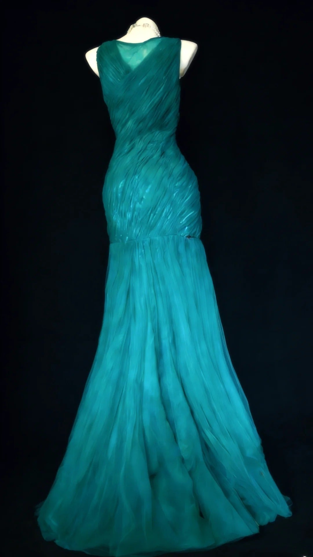 Vintage 90s Mermaid Square Neck Blue Tulle For Women Party Dresses Long Prom Dress 21st Birthday Outfits AS026