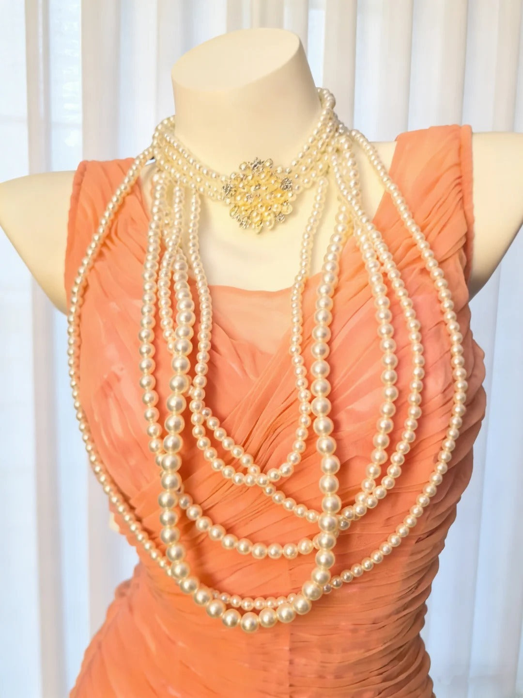Vintage 90s Mermaid V Neck Orange Tulle For Women Party Dresses Long Prom Dress 21st Birthday Outfits AS027