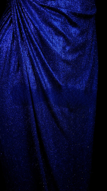 Royal Blue Prom Dress Inspo Mermaid One Shoulder Satin Modest Floor Length Formal Party Gown RB9832