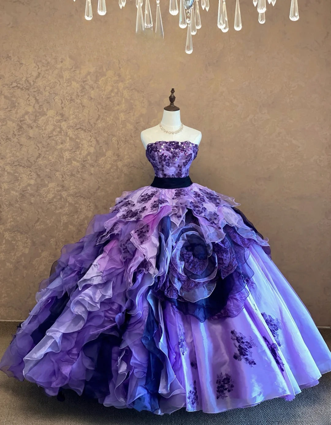 2027 New Quinceanera Dress Elegant Sweet 15 Purple With Tiered Formal Gown for 15th Birthday Party RB9022