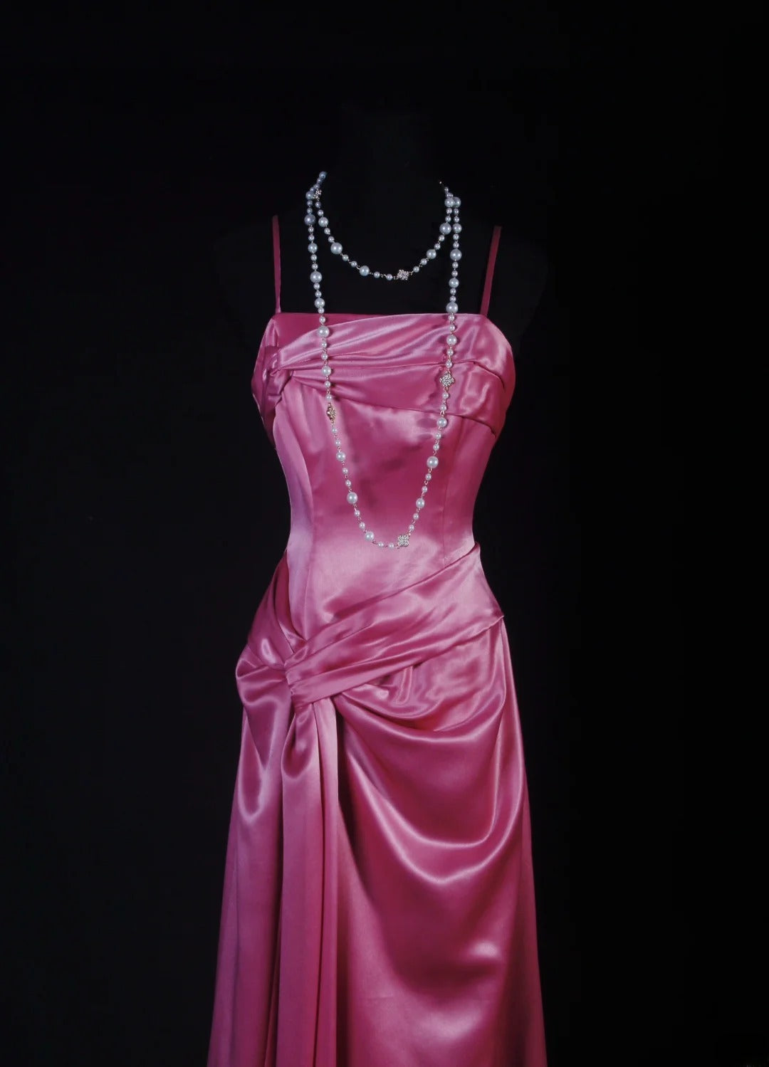 Simple Prom Dress Women Spaghetti Straps Pink A line Long Formal Dance Evening Party Gowns AS028
