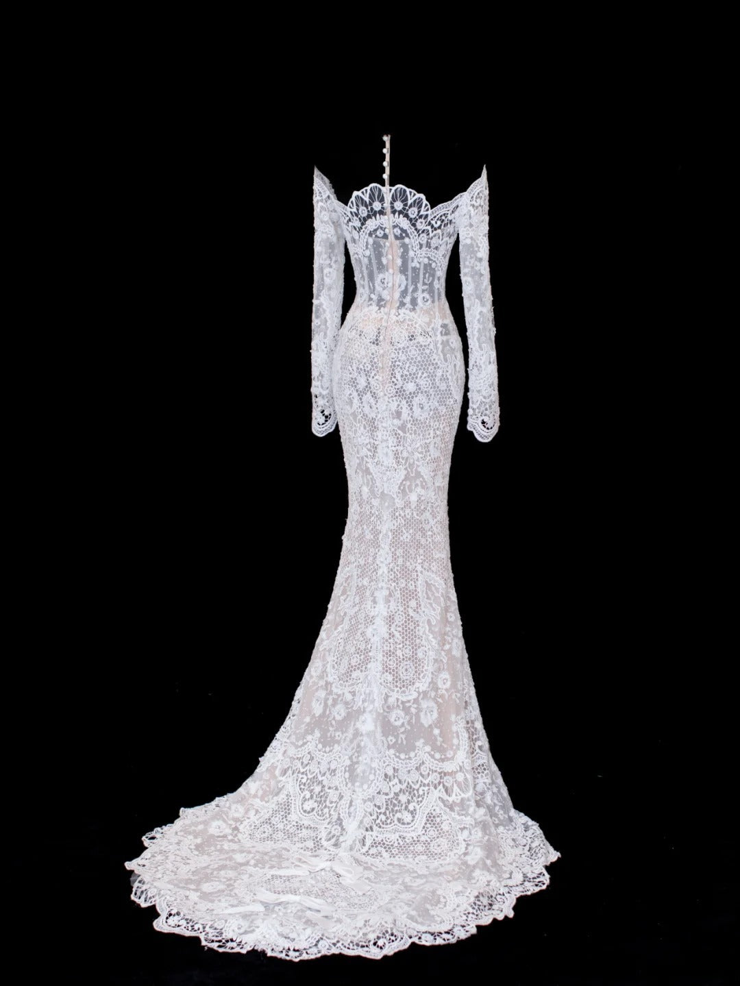 Mermaid Wedding Gowns Dresses Elegant Modest for Bride Off The Shoulder With Sleeves White Petite/Plus Size Bridal Gowns For Women SA028