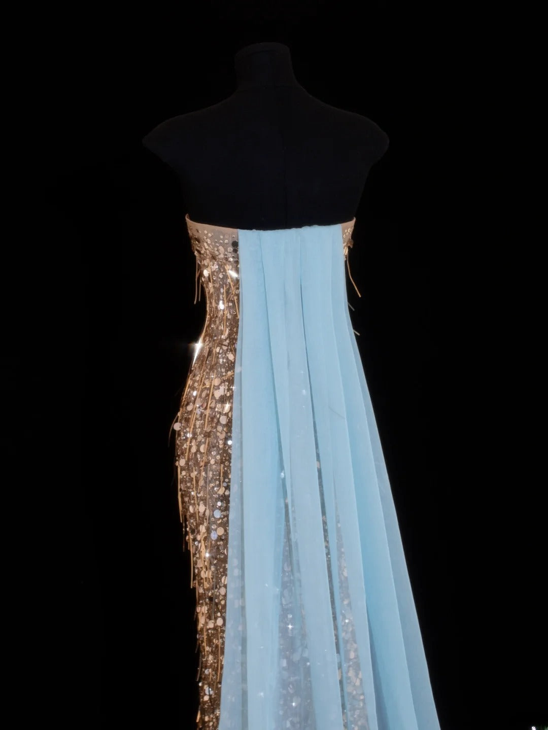 Affordable Sequin 1950s Formal Mermaid Strapless Champagne With Beads Style Impress Long Prom Dresses Party Formal Gowns SA029