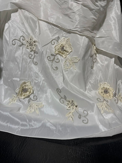 Simple Mermaid Off The Shoulder With Short Sleeves White Lace Tiered Long Vintage Fitted 1920s Wedding Dresses AS033