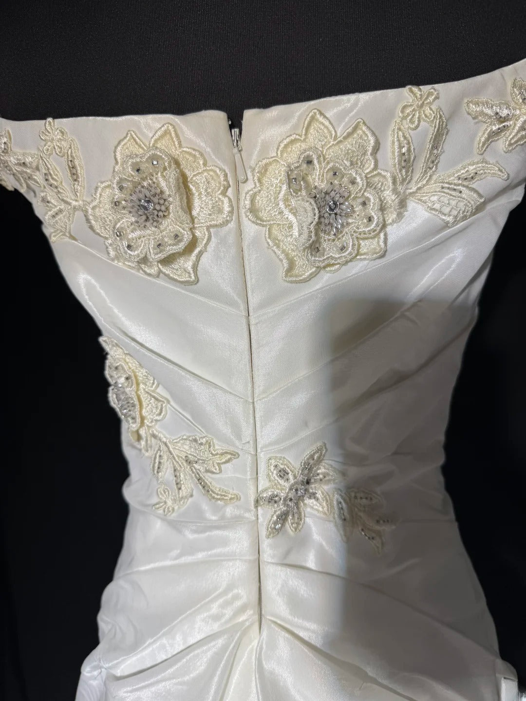 Simple Mermaid Off The Shoulder With Short Sleeves White Lace Tiered Long Vintage Fitted 1920s Wedding Dresses AS033