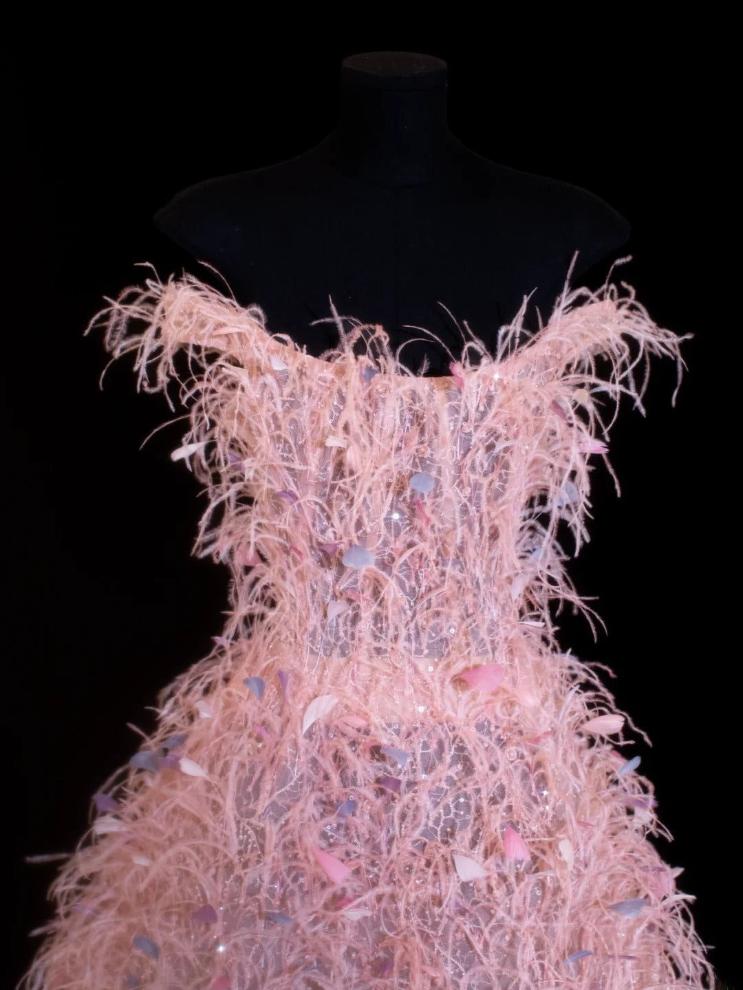Aesthetic Ball Gown Short Prom Dress Feathers 16th Birthday Dress Homecoming Dresses Cocktail Gown SA034