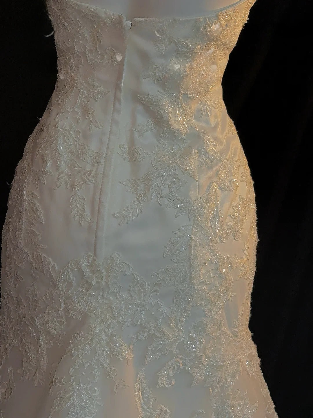 Vintage Mermaid Sweetheart Sleeveless White Lace Long Wedding Dresses RB3441