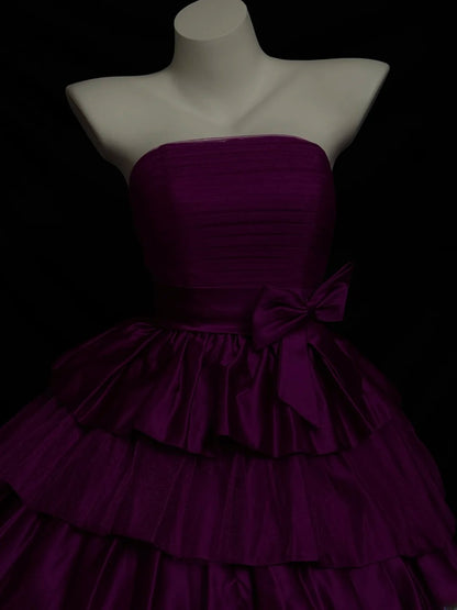 2026 Ball Gown Strapless Grape Mini Graduation Dresses Short High School For 8th Grade Senior Inspo Homecoming Gown RB3374