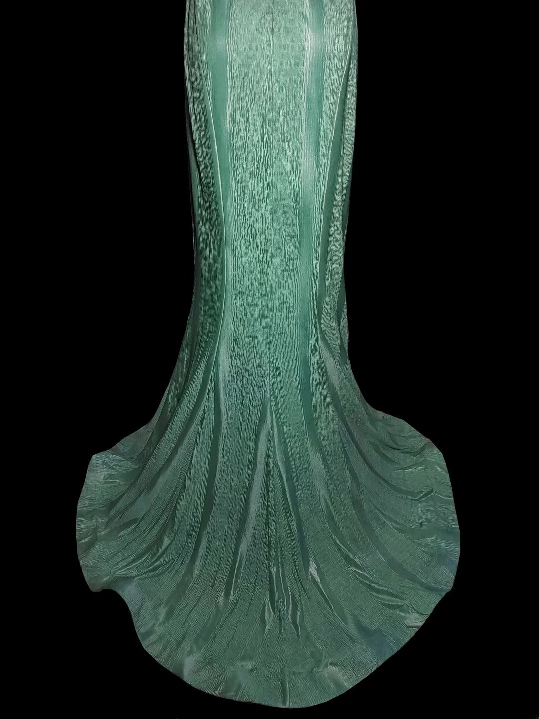 Modest Mermaid V Neck Mint Green Long Evening Dresses High School Teens Senior Night Dance Prom Dress AS037